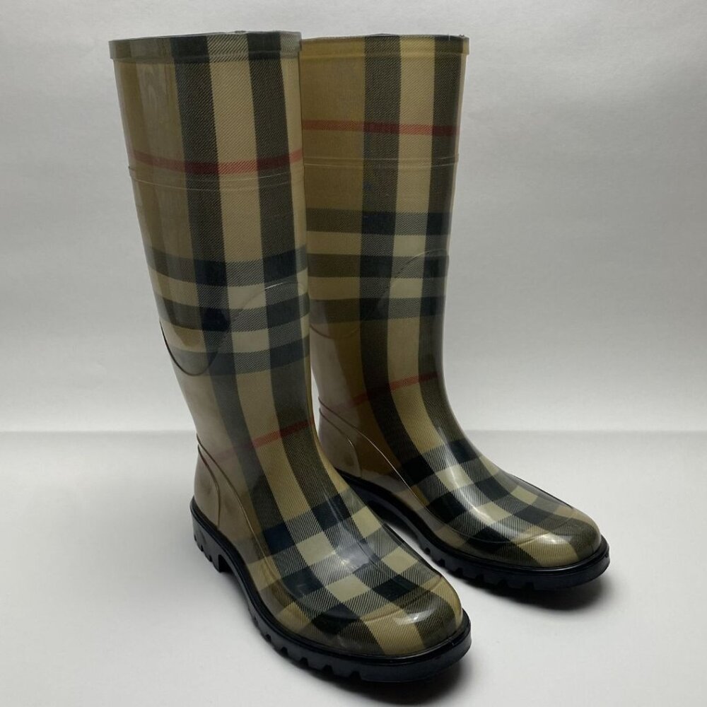Burberry Plaid Rain Boots Size 38 - Picture 3 of 12
